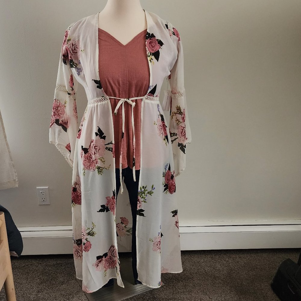 Long Sheer Cardigan size XL